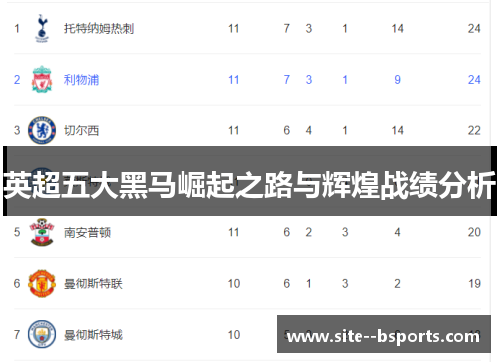 英超五大黑马崛起之路与辉煌战绩分析 英超五大黑马崛起之路与辉煌战绩分析